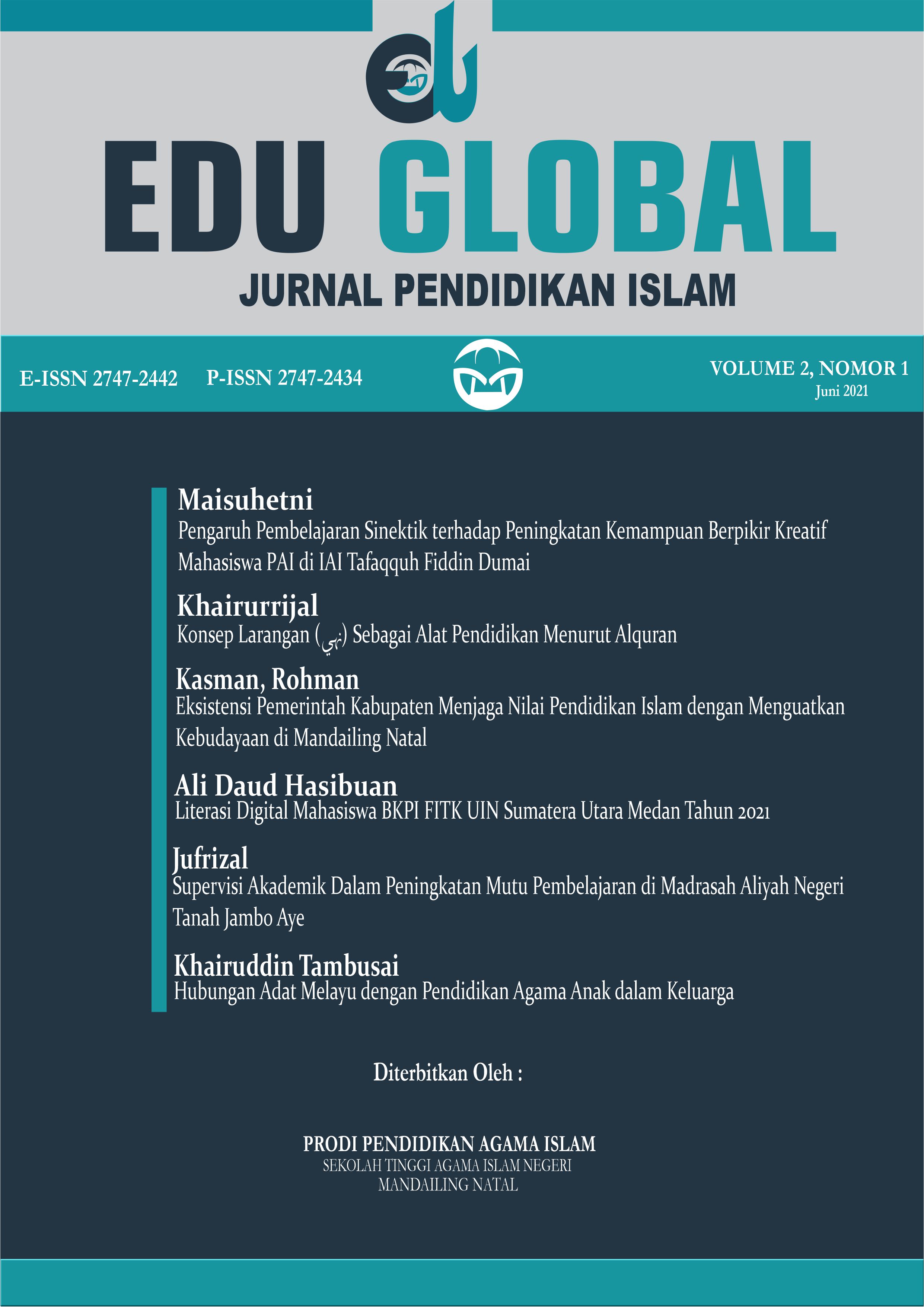Edu Global: Jurnal Pendidikan Islam, Volume 2 Nomor 1
